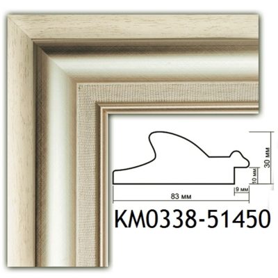KM0338-51450 БАГЕТ ПЛАСТИК ШИР.8,3 СМ 2,9 М