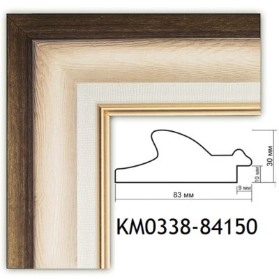 KM0338-84150 БАГЕТ ПЛАСТИК ШИР.8,3 СМ 2,9 М