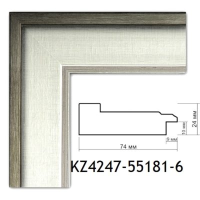 KM4247-55181-6 БАГЕТ ПЛАСТИК ШИР.7,4 СМ 2,9 М