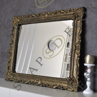 ЗЕРКАЛО ВЛАГОСТОЙКОЕ(ЧИСТОЕ) В ГИПСОВОЙ РАМЕ R2.60X80.GLD-01.NEW