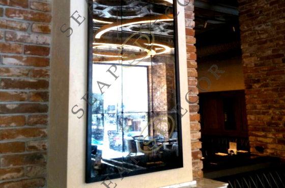 Каминное зеркало в ресторане “Хмельной князь” сети ресторанов “Пивная дума”