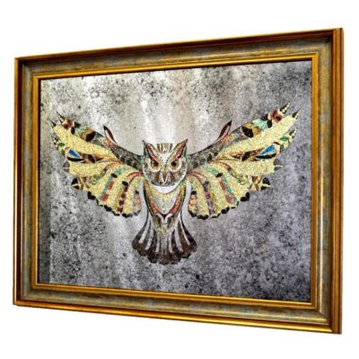 КАРТИНА PREMIUM CRYSTAL OWL. КРИСТАЛЬНАЯ СОВА №3316