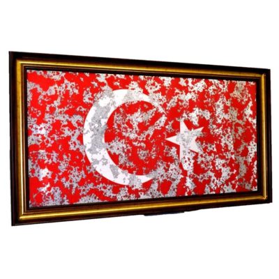 ФЛАГ ТУРЦИИ TURKISH FLAG В РАМЕ ПОД ЗЕРКАЛОМ № 4022