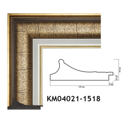 KM04021-1518 БАГЕТ ПЛАСТИК ШИР.12 СМ 2,9 М